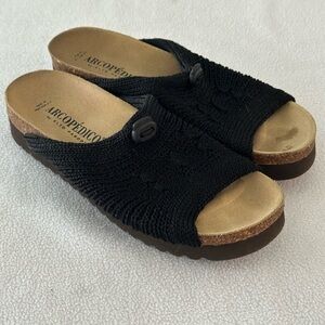 Arcopedico Women's Black Knit Mules